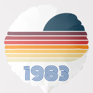 Retro Stripe 1983 Balloon