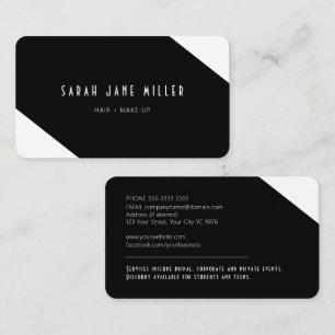 Retro Stripe - chic black and white Business Card
