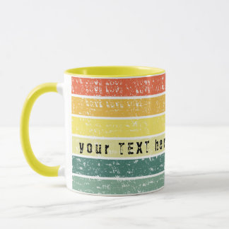 Retro Stripe Customized Beach Decor Mug