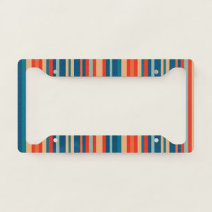 Retro Stripe License Plate Frame