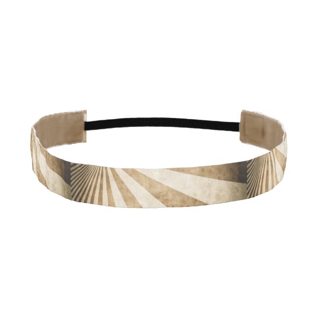 Retro stripe pattern background athletic headband (Front)