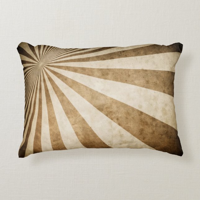 Retro stripe pattern background decorative pillow (Front)