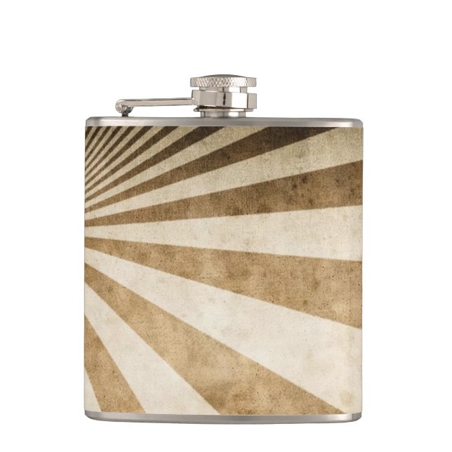 Retro stripe pattern background flask (Front)