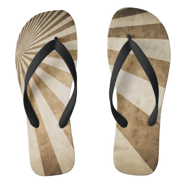 Retro stripe pattern background flip flops (Footbed)