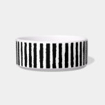 Retro Stripe Pattern Vertical Black and White BW Bowl<br><div class="desc">Retro hand drawn vertical stripe pattern in black and white.</div>