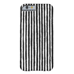 Retro Stripe Pattern Vertical Black and White BW Barely There iPhone 6 Case