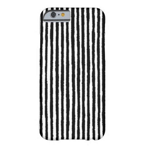 Retro Stripe Pattern Vertical Black and White BW Barely There iPhone 6 Case