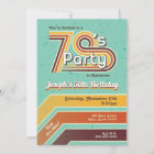 Retro Striped 70's Party Invitation | Zazzle