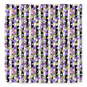 Retro, striped and polka dots bandana