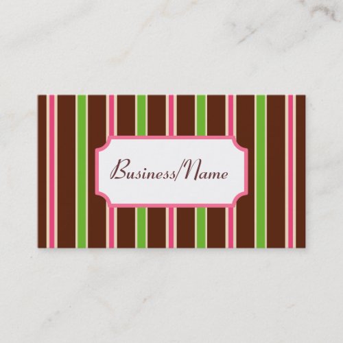 Retro Striped Business Card