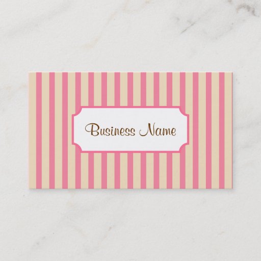 Customizable Retro Striped Business Card