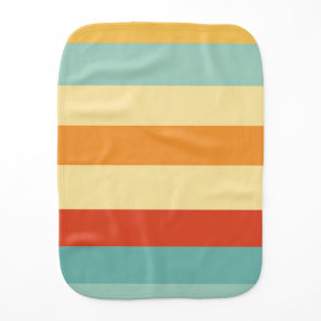 Retro striped color pattern baby burp cloth