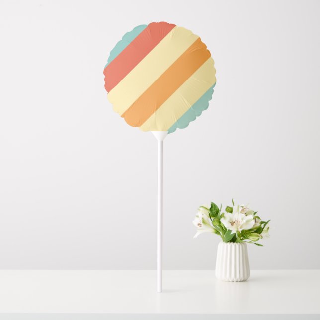 Retro striped color pattern balloon (In SItu)