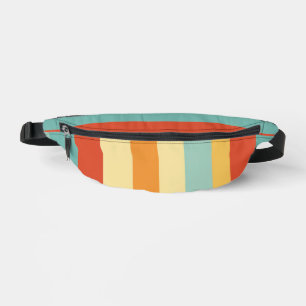 Retro striped color pattern fanny pack