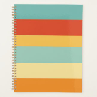 Retro striped color pattern planner