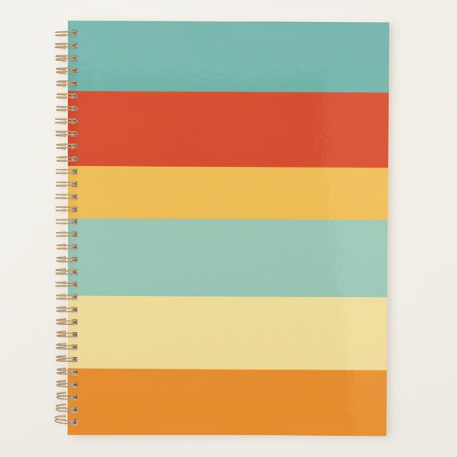 Retro striped color pattern planner (Front)
