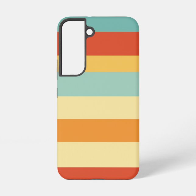 Retro striped color pattern samsung galaxy case (Back)