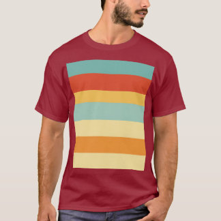 Retro striped color pattern T-Shirt