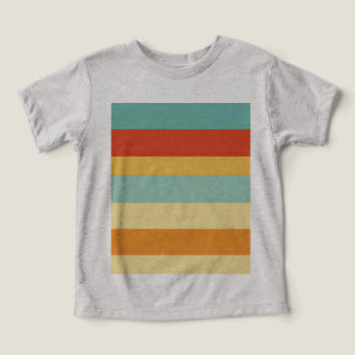 Retro striped color pattern toddler t-shirt