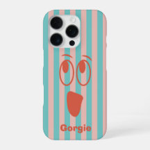 Retro Striped Ghost Face