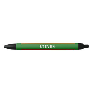 Retro Striped Golf Dad First Name Scorecard Pen