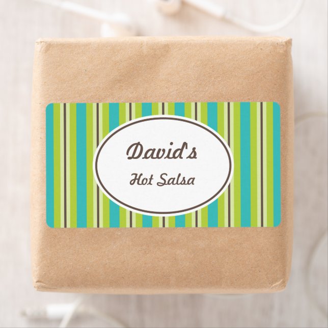 Retro Striped Kitchen Labels (Insitu)