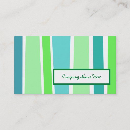 Customizable retro stripes : 2-sided : business card