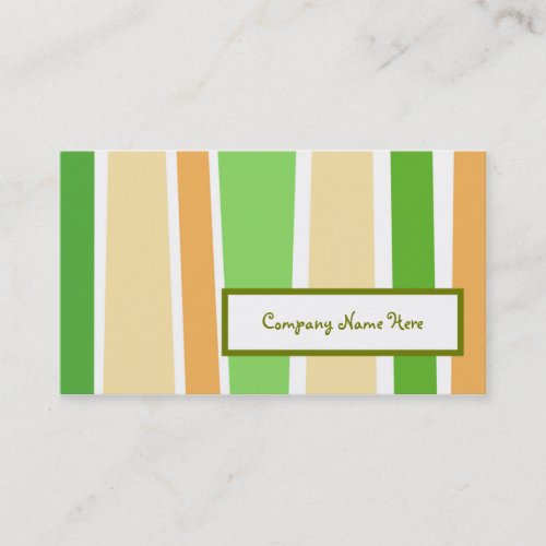 retro stripes : 2-sided : business card