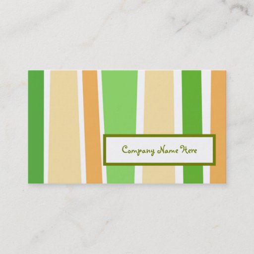 Customizable retro stripes : 2-sided : business card