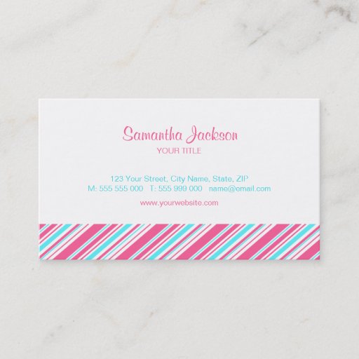 Customizable Retro Stripes business card