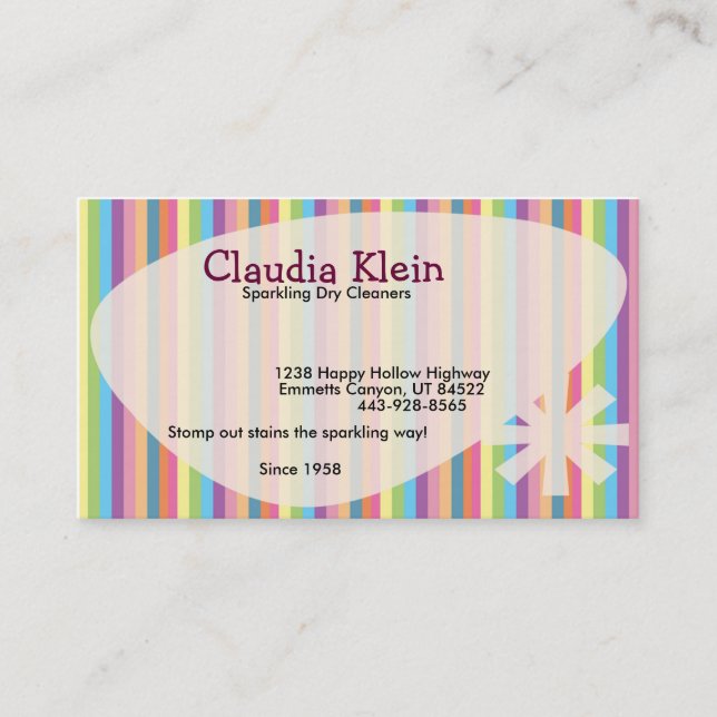 Retro Stripes Business card (Front)