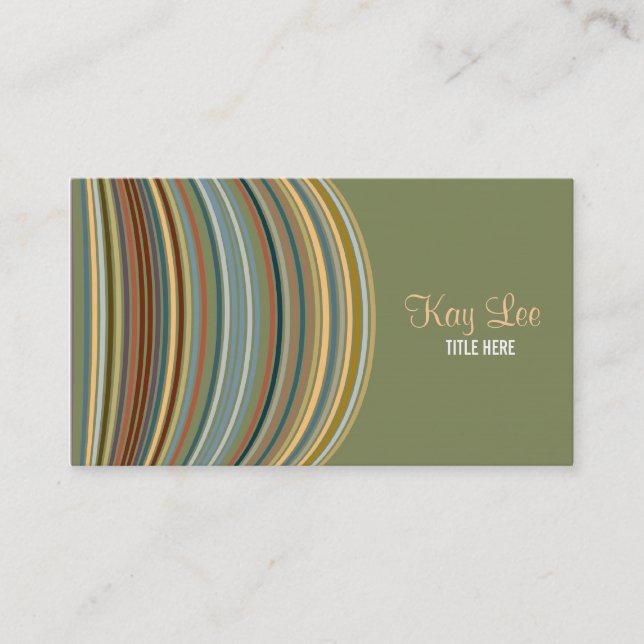 Retro Stripes Business Card (Front)