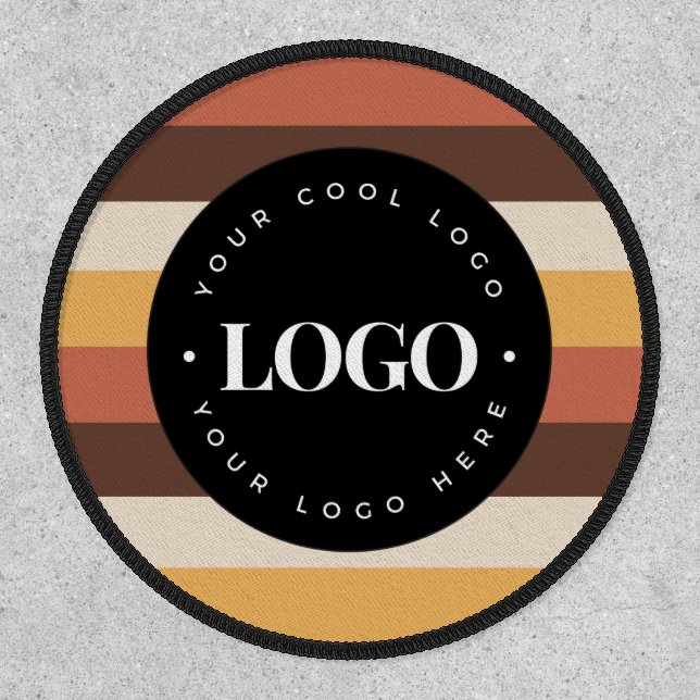 Retro Stripes Business Company Logo 60s 70s Style  Patch (Front)