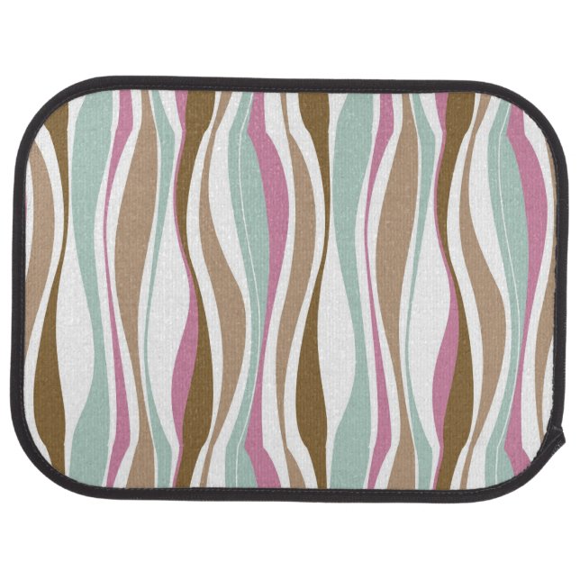 Retro Stripes Car Floor Mat (Rear)