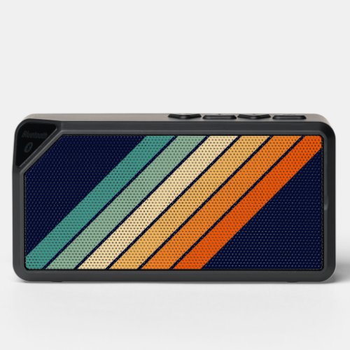 Retro Stripes Colorful Striped 70s 80s Design Bluetooth Speaker