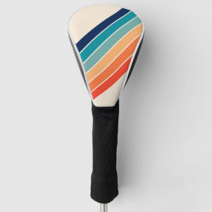 Retro Stripes Colorful Striped 70s 80s Design Golf Head Cover