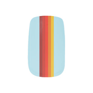 Retro Stripes Colorful Striped 70s 80s Design Minx Nail Art
