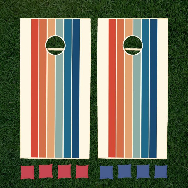 Retro Stripes Cornhole Set (Creator Uploaded)