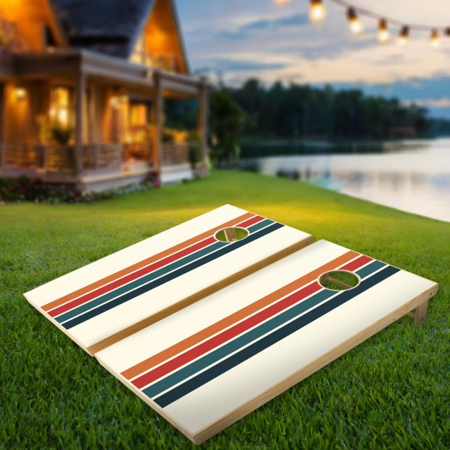 Retro Stripes Cornhole Set (Creator Uploaded)