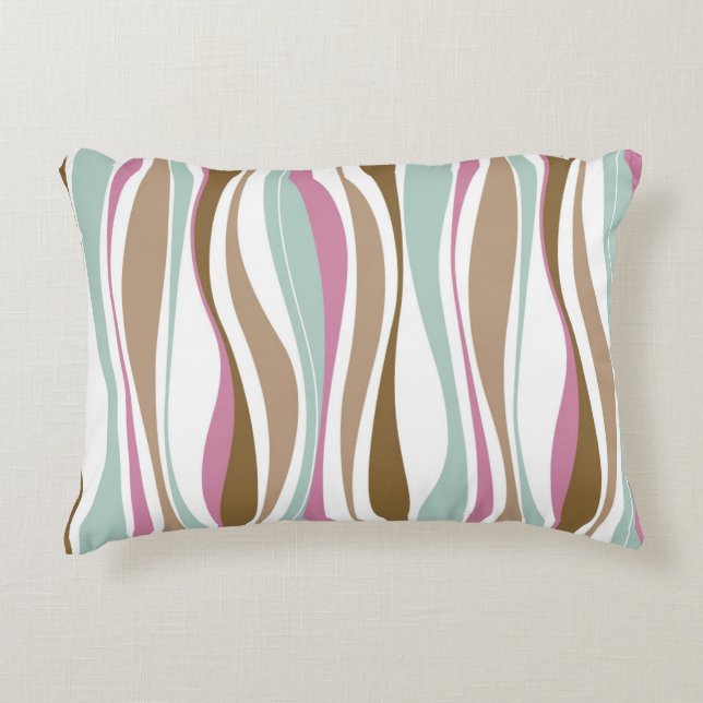 Retro Stripes Decorative Pillow (Front)