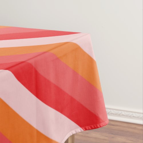 Retro stripes design mod tablecloth