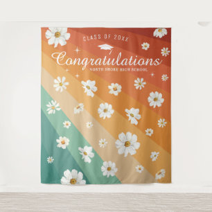 Retro Stripes   Graduation Photo Booth Backdrop