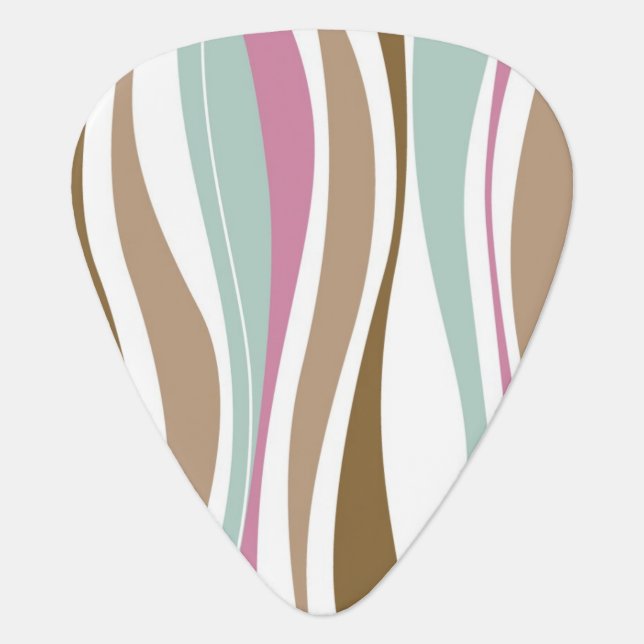 Retro Stripes Guitar Pick (Front)