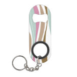 Retro Stripes Keychain Bottle Opener