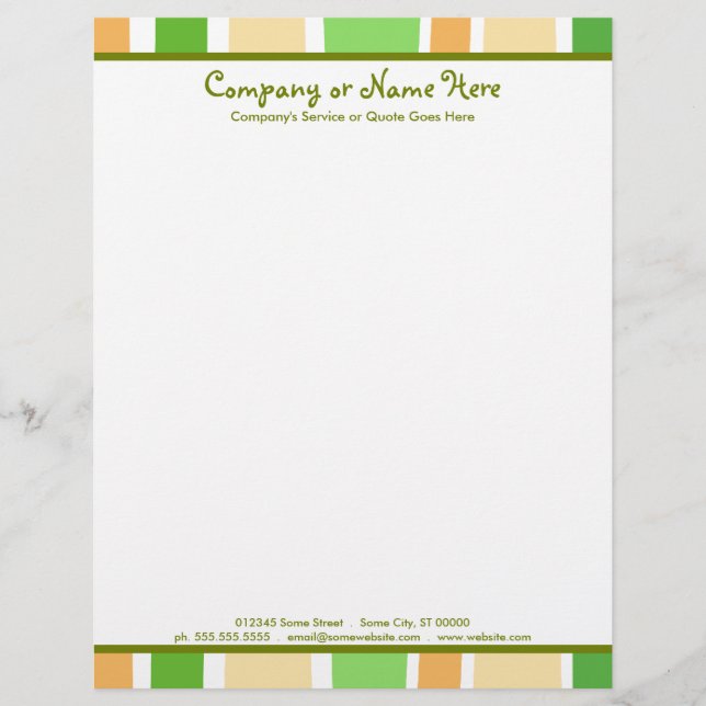 retro stripes letterhead (Front)