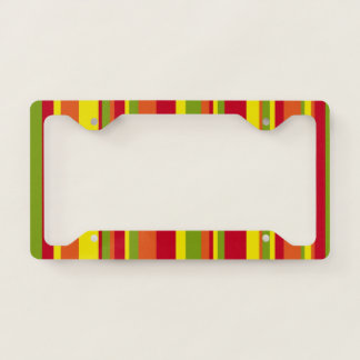 Retro Stripes License Plate Frame