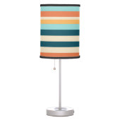 Retro Stripes Light Blue Orange Surf Theme Nursery Table Lamp (Right)