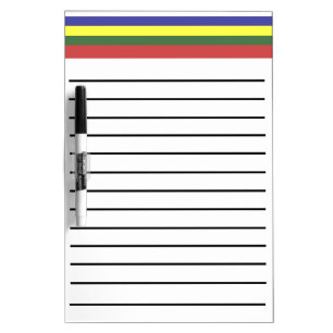 Retro Stripes Lined Dry Erase Board