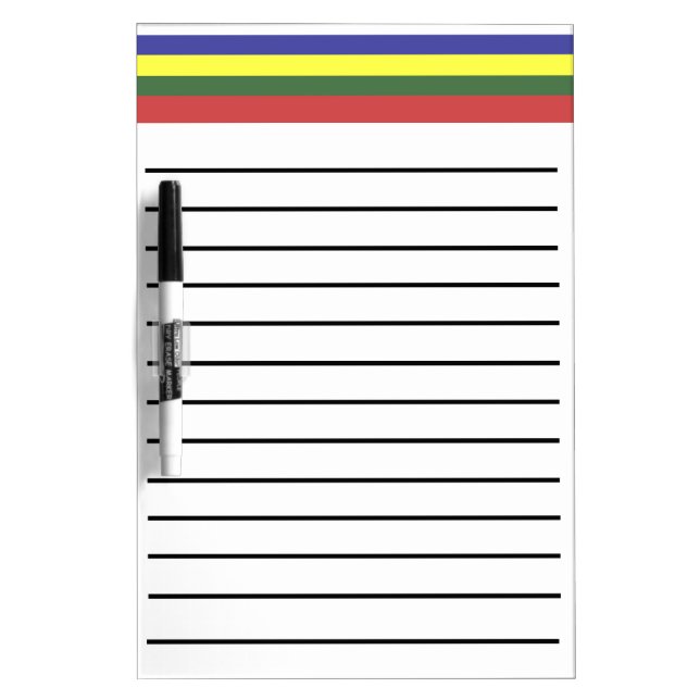 Retro Stripes Lined Dry Erase Board (Front)