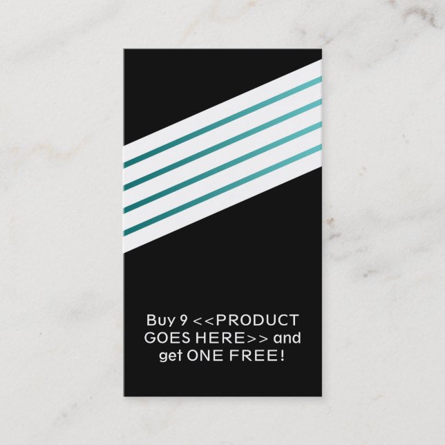 retro stripes LOYALTY PUNCH CARD (Front)